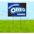 thumbnail image 1 of Deep Fried Oreo Cookies (18" x 24") Yard Sign, Includes Metal Step Stake, 1 of 6
