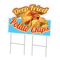 thumbnail image 1 of Deep Fried Potato Chips 24" x 36" Yard Sign & Stake | Advertise Your Business | Stake Included Double Sided Image | Made in The USA, 1 of 3