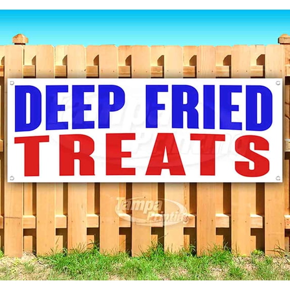Deep Fried Treats 13 oz Vinyl Banner With Metal Grommets