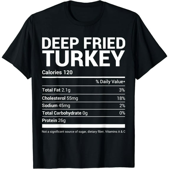 Deep Fried Turkey Nutrition Facts Family Matching Christmas T-Shirt