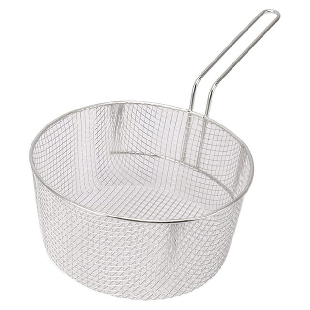 Deep Fry Basket, 9 inch Stainless Steel Round Wire Fry Basket Drain