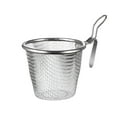 thumbnail image 1 of Stainless Steel Fry Basket - Fine Mesh Food Strainer for Noodles, Dumplings & Hot Pot - Kitchen Colander with Handle for Frying, Draining & Serving, 1 of 4