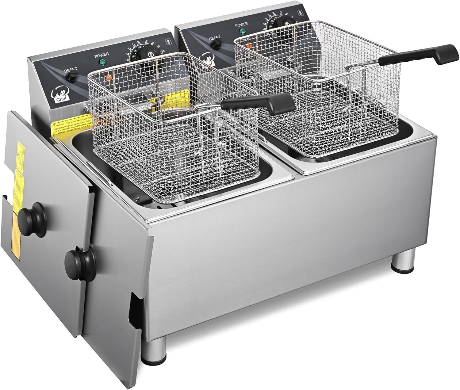 Deep Fryer 24L Dual Tak Electric Deep Fryers With Basket Stailess Steel