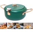 Deep Fryer Pot, 4.3L/11 Inch Japanese Tempura Frying Pot with