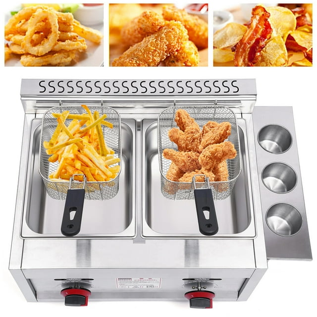 Deep Fryer Propane Gas Countertop Outdoor Use Round Infrared Gas Fryer