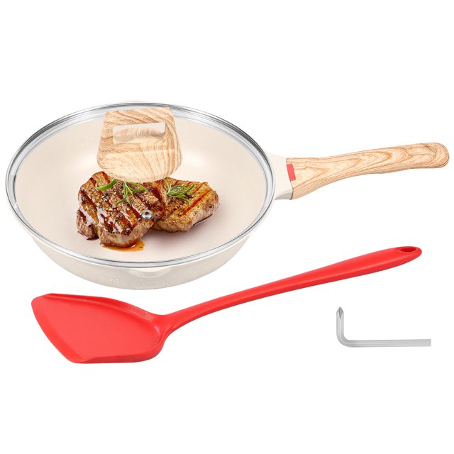Deep Frying Pan with Lid Nonstick Saute Pan Efficient Skillet Pan with