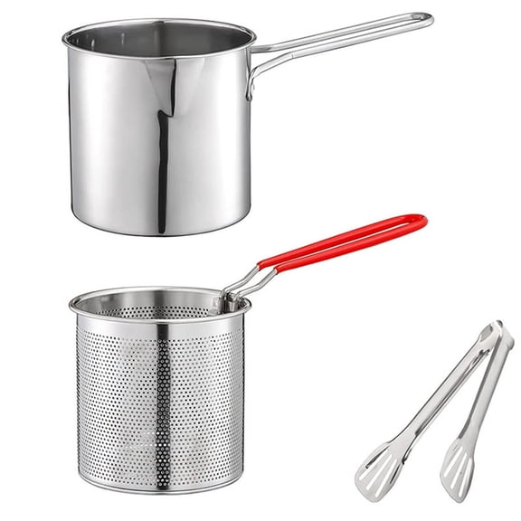 Deep Frying Pot with Strainer Basket Frying Pot for French Chicken