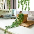 thumbnail image 1 of Deep Green Artificial String Of Pearls (String Of Tears) Faux Plant Decoration - 20 Inch Length Hanging Faux Greenery Realistic Simulation For Indoor Decor - Home Office Bedroom, 1 of 7