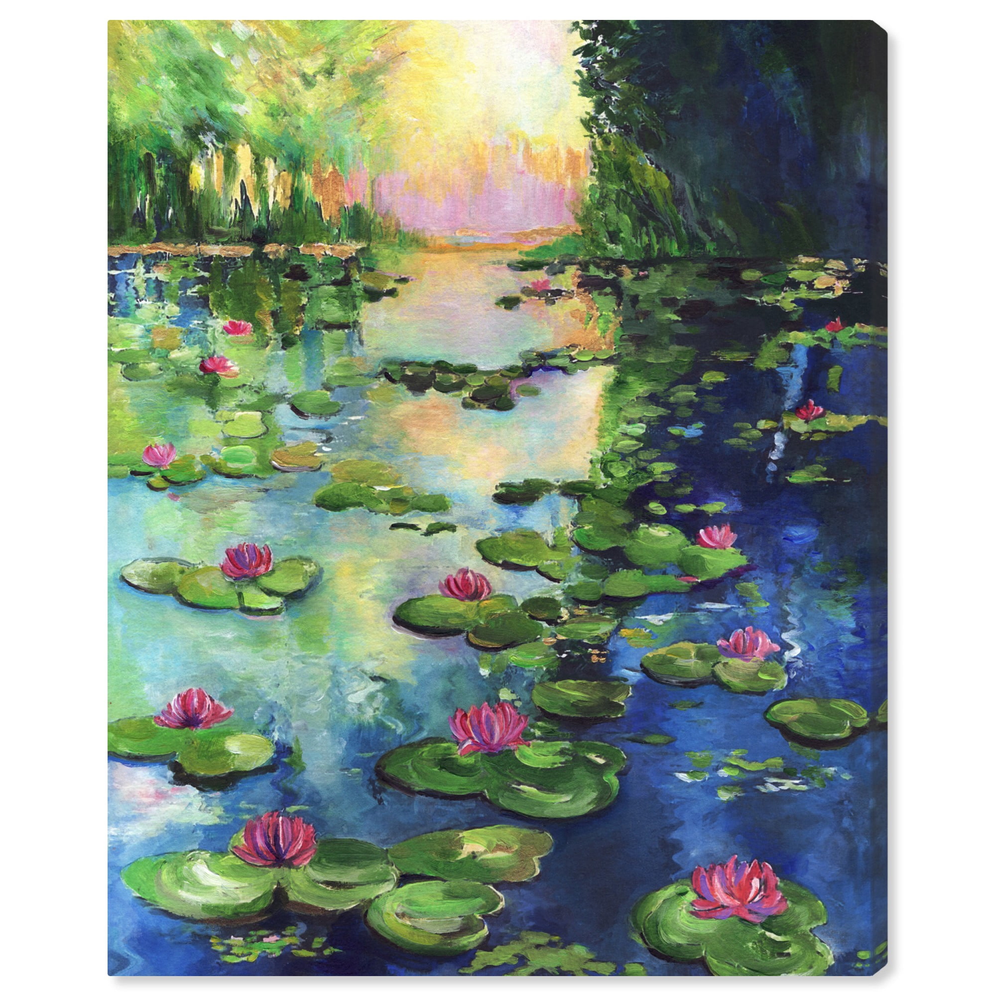 Deep Green and Blue Canvas Coastal Wall Art