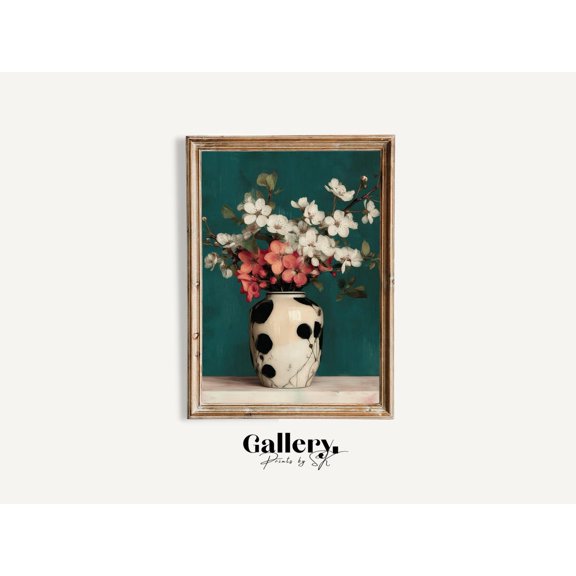 Deep Green Floral Emerald Botanical Bold Wall Art Poster