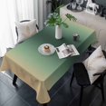thumbnail image 1 of Deep Green Khaki Ombre Table Cloth Waterproof Tablecloths, Modern Abstract Art Gradient Tablecloth Dining Table Cover for Kitchen Party Tabletop Outdoor, Rectangle Tablecloth 54x108 Inch, 1 of 9