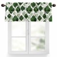 thumbnail image 1 of Deep Green Moroccan Valances for Windows Abstract Gradient Gold Green Geometric Valance Curtains Rod Pocket Bathroom Small Window Treatments for Kitchen Living Room Bedroom, 42"x12", 1 of 7