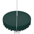 thumbnail image 1 of Deep Green Outdoor Tablecloth with Umbrella Hole and Zipper, Solid Color Table Cover for Round Tables Waterproof Tabletop Collection for Patio, Garden, Picnic, Camping 60R, 1 of 6