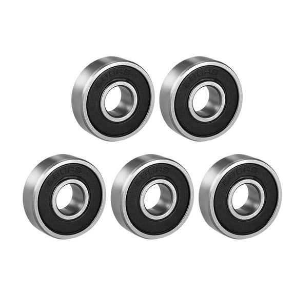 Deep Groove Ball Bearing 608RS Single Sealed, 8mm x 22mm x 7mm Chrome Steel 5Pcs