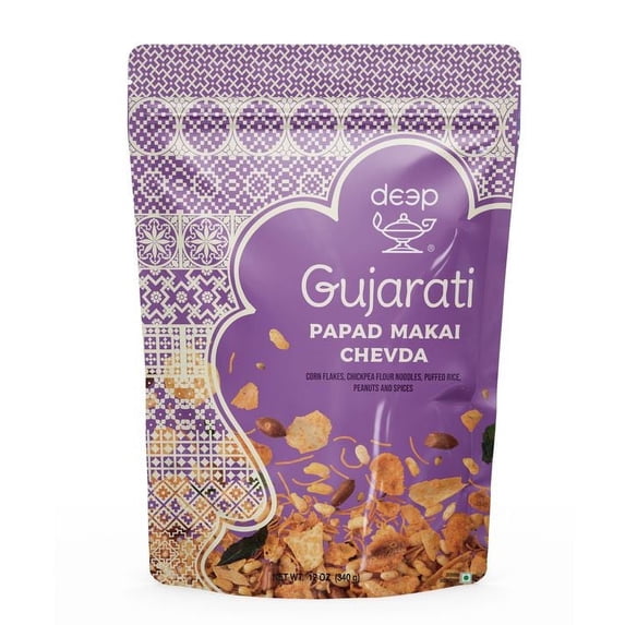 Deep Gujarati Papad Makai Chevda Snack 12 oz bag