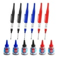 thumbnail image 1 of Deep Hole Marker Pens, 6Set refillable Ink Pen with Extra Ink, Black, Red, Blue, 1 of 6
