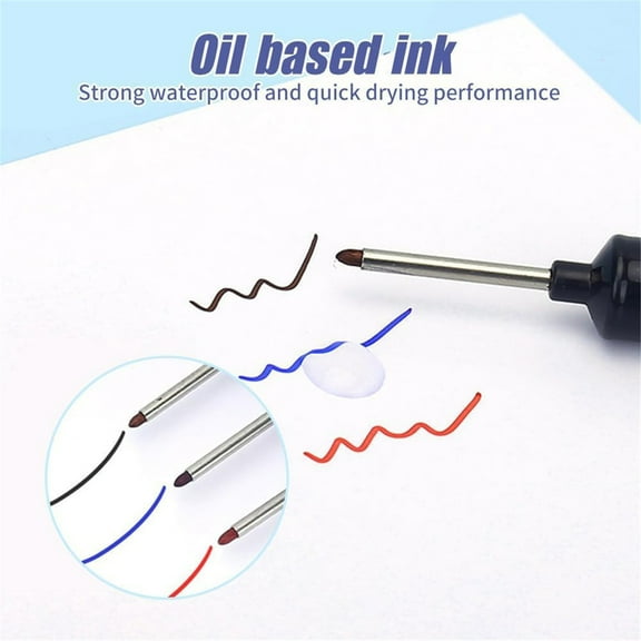 Deep Hole Marking Pen (Carpenter Ink Marker, Construction Scribing Tool), Industrial Ink Withstands Machine Shop Conditions, Carpenter Ink Marker Pens Colorful, By Meiiso