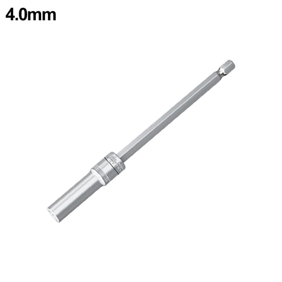Deep Hole Socket Wrench Set, 1/4 Inch Drive Hex Socket 4.0-14mm, for cr-v Alloy Steel with Non-Slip Handle for Electric Drill, Mechanical Repair, Car and Motorcycle Tools(4.0mm)
