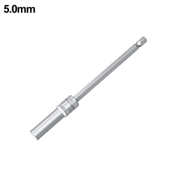 Deep Hole Socket Wrench Set, 1/4 Inch Drive Hex Socket 4.0-14mm, for cr-v Alloy Steel with Non-Slip Handle for Electric Drill, Mechanical Repair, Car and Motorcycle Tools(5.0mm)