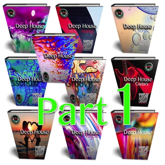 Deep House MEGA Bundle Part 1 - 10 Large Essential WAVE Samples/Loop Studio Libraries. Download library!
