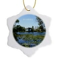thumbnail image 1 of 3drose, Deep in the Everglades, 3 inch Snowflake Porcelain Ornament, 1 of 7