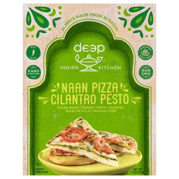 Deep Indian Kitchen Cilantro Pesto Naan Pizza, 7.4 Ounce -- 12 per case.
