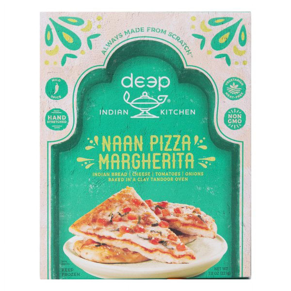 Deep Indian Kitchen Margherita Naan Pizza, 7.8 Ounce -- 12 per case.