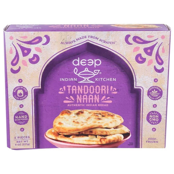Deep Indian Kitchen Tandoori Naan Bread, 8 Ounce -- 8 per Case.