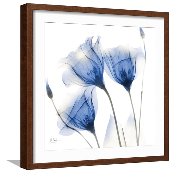 Art.com Deep Indigo Harvest 1 Art Print by Albert Koetsier, Brown Frame Wall Art, 21" x 21"