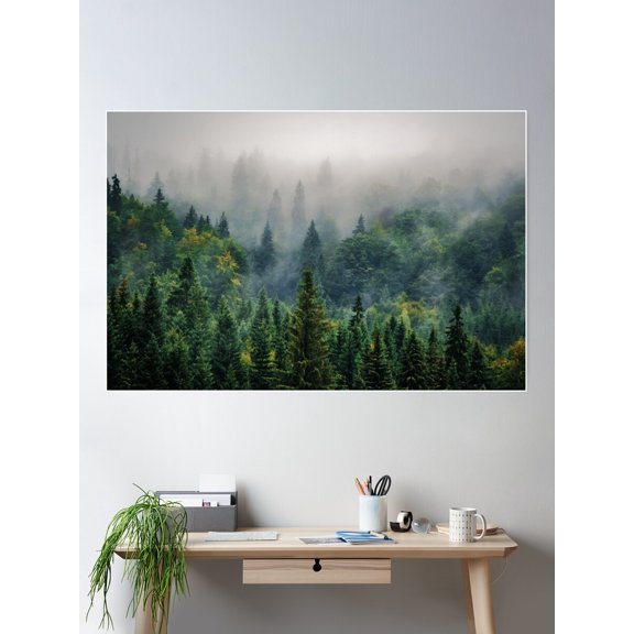 Deep Into The Forest Poster Wall Art, Modern Wall Decor For Living Room Bedroom, 8x12 UNFRAMED