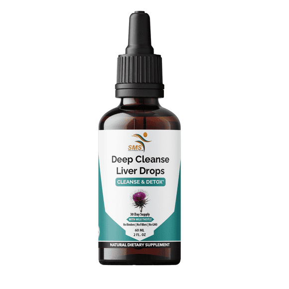 Deep Liver Cleanse, Detox & Repair with Milk Thistle Liquid Drops Liver Detox Liquid with Artichoke Extract, Dandelion Leaf & Turmeric Curcumin for Immunity & Daily Cleanse 2 fl oz Bottle