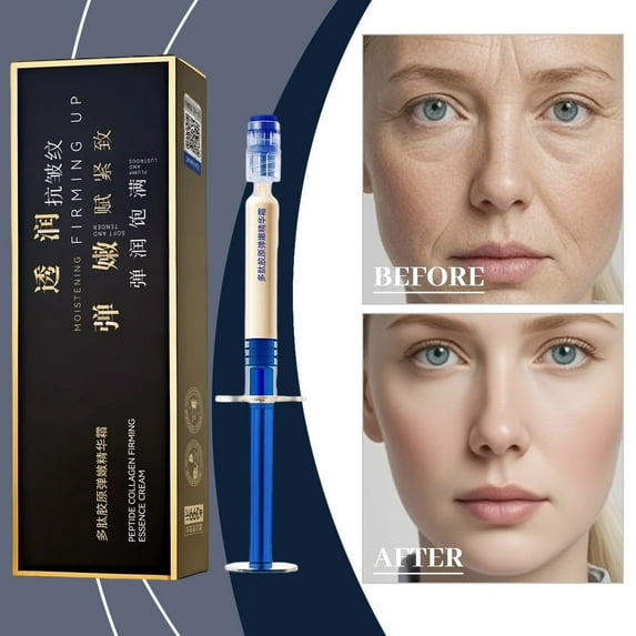 Deep Moisturizing Firming Cream for Fine Lines Anti-Wrinkle Lotion for All Skin Types Peptide Infusion Youthful Elasticity Hydration Repair 5g