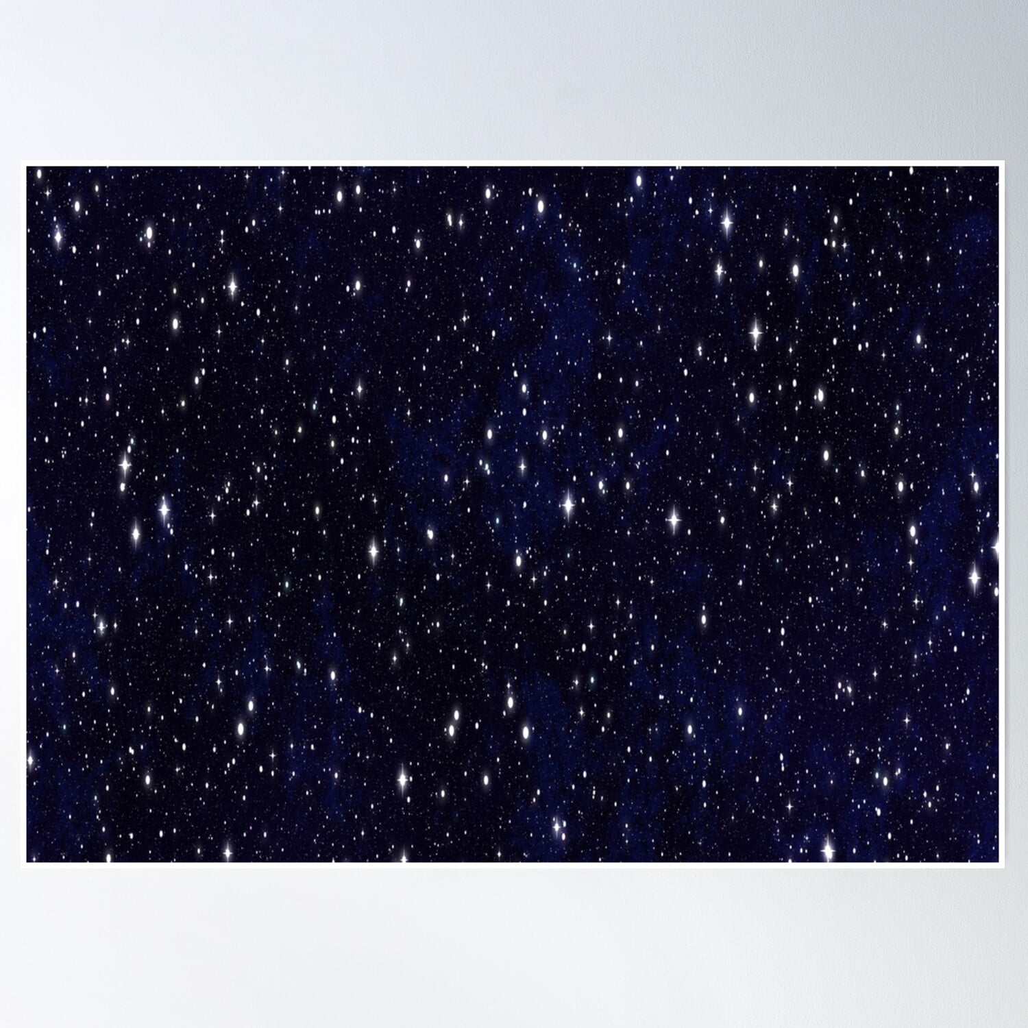 Deep Multiple Stars Patterning Poster Wall Art, Modern Wall Decor ...