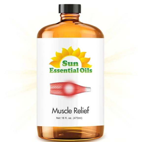 Deep Muscle Relief Blend Essential Oil (Huge 16oz Bottle) Bulk Deep Muscle Relief Blend Oil - 16 Ounce