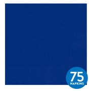 75CT 6.5IN x 6.5IN Navy Disposable Paper Napkins by Way To Celebrate