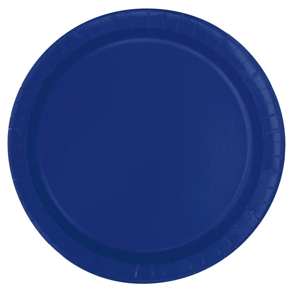 Disposable Paper Plates, 9", Deep Navy, 55 Pieces, by Way To Celebrate