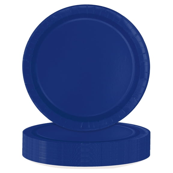 55 Count 9IN Navy Dinner Paper Plates by Way To Celebrate
