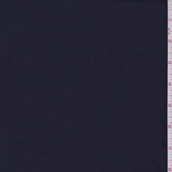 Deep Navy Wool Gabardine Suiting, Fabric By the Yard