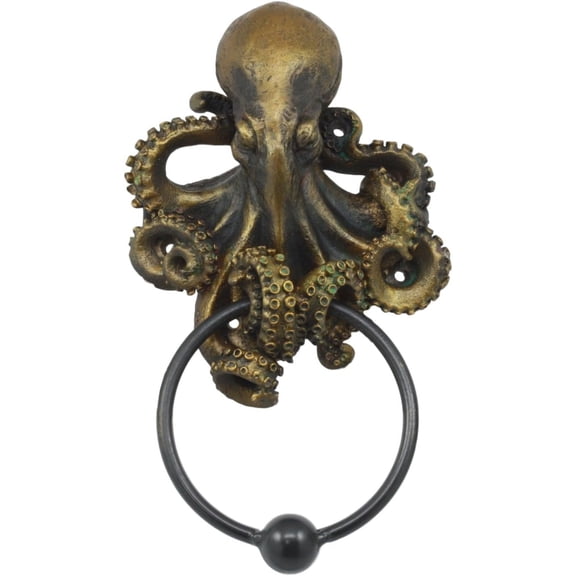 Deep Ocean Creature Octopus Kraken Warrior Decorative Resin Door Knocker Figurine