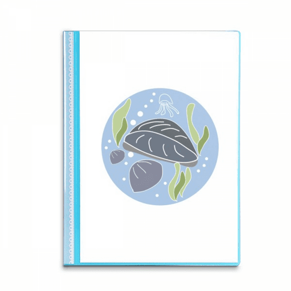 Deep Ocean Planktonic SeaGrass Book Sheet Protectors Portfolio Binder Folder