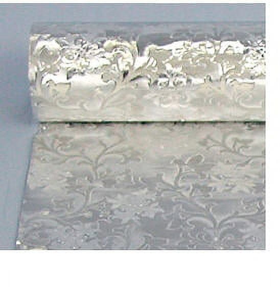 Deep Patterned Camelot Silver Foil Food Wrap Wrapping Paper Large Roll