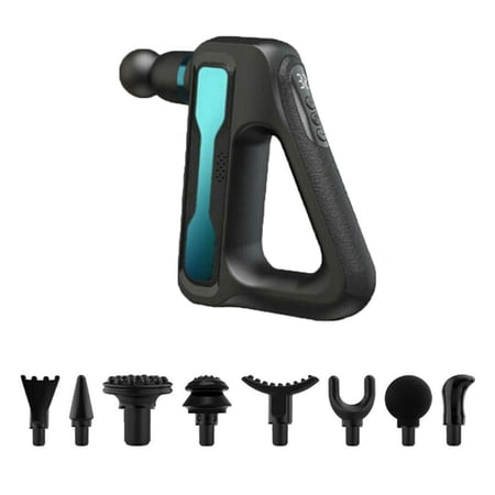 Deep Percussion Relaxing 8 Head Therapy Deep Tissue 32 Speed Massage Gun Body Muscle Massager Vibration BLUE