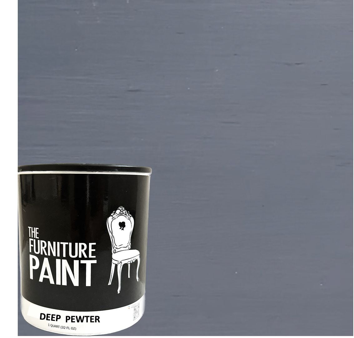 Deep Pewter, The Furniture Paint, Ultra Matte Chalky, 1 Step Finish, Quart (32 oz)