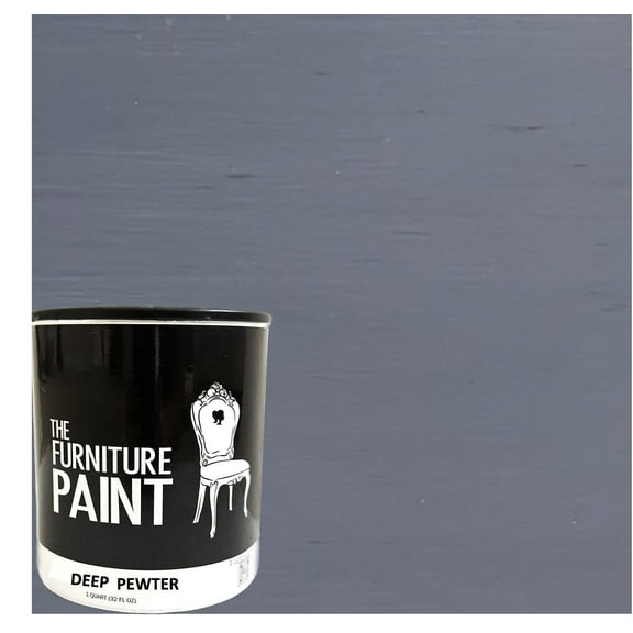 Deep Pewter, The Furniture Paint, Ultra Matte Chalky, 1 Step Finish, Quart (32 oz)