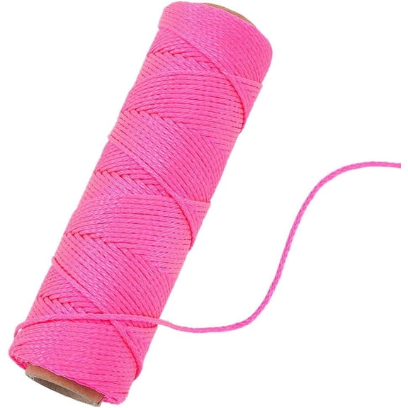 Deep Pink Nylon String Line 250Ft Length #18 Mason Line Nylon Twine Decoy Line Masonry String for Masonry Jobs and The Layout of General Construction Gardening DIY Project