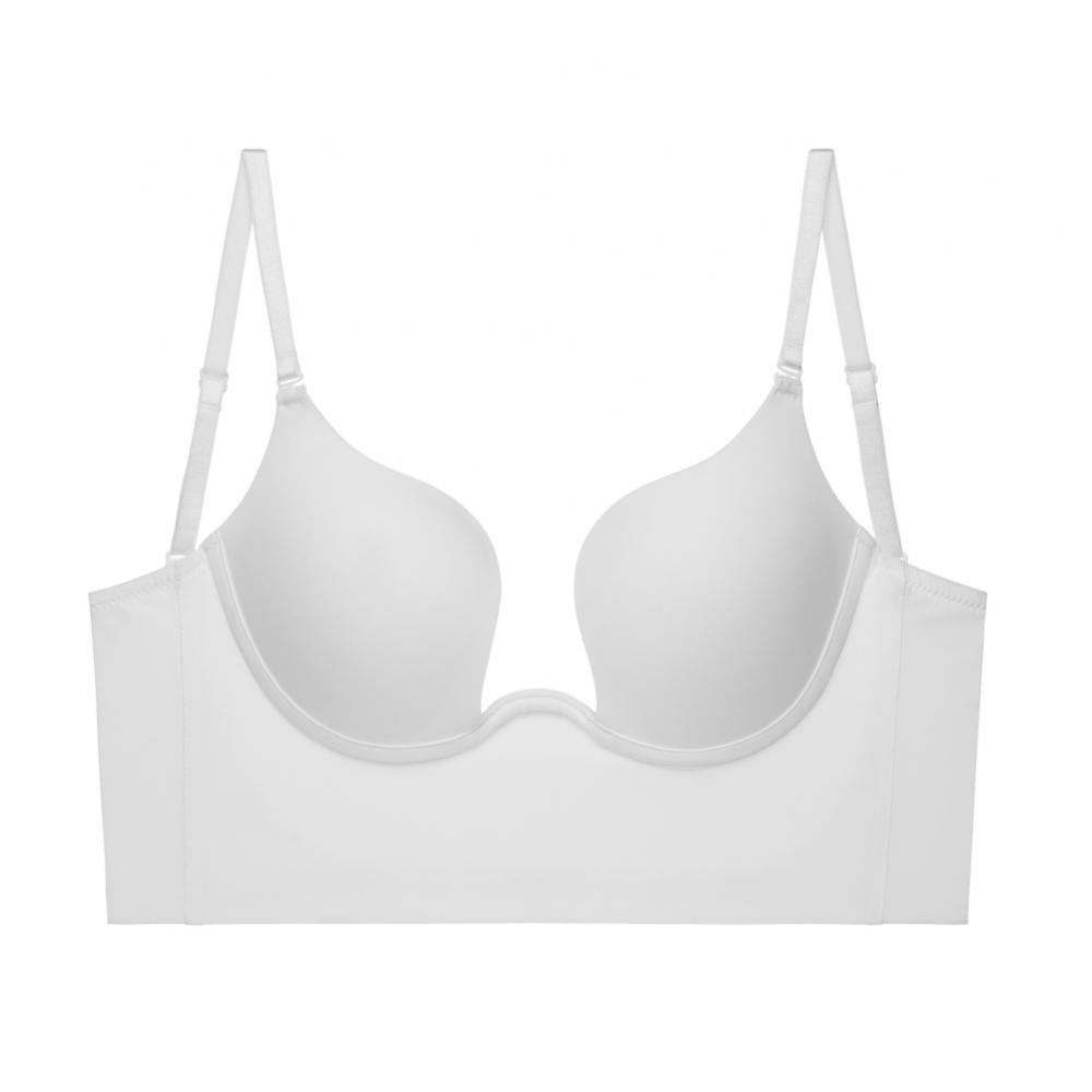 Deep Plunge Low Back Push up Bra - Comfort Deep V Neck Backless Bra,Low Cut  Lifting Bralette Ultra-Soft and Breathable Comfortable Bra(1-Packs)