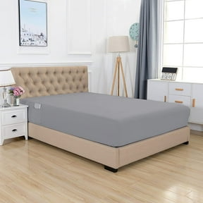 1500 Collection Deep Pocket 18 inch,Fitted Sheet, Queen Silver