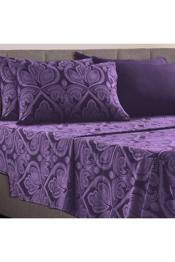 Deep Pocket 6 Piece Bed Sheet Set 1800 Series Microfiber Comfort  Sheets