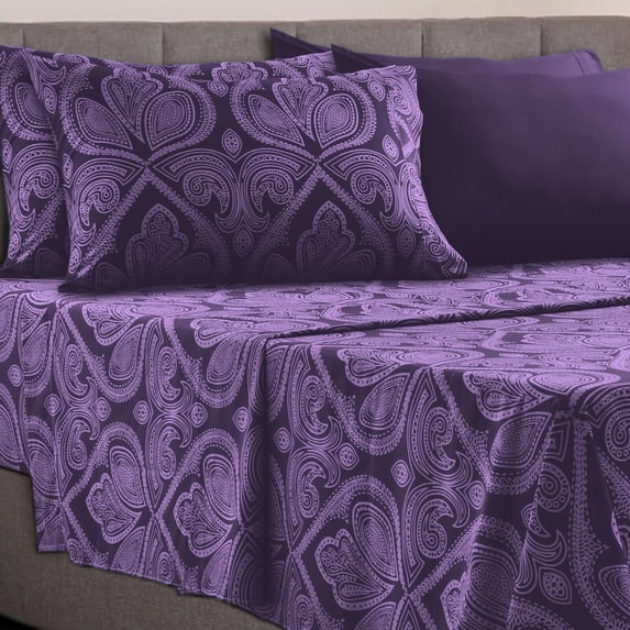 Deep Pocket 6 Piece Bed Sheet Set 1800 Series Microfiber Comfort Sheets