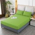 thumbnail image 1 of Deep Pocket Fitted Sheet with Non-Slip Elastic, Soft Polyester Knit for Mattress Protection, 200x140x30cm, 1 of 6